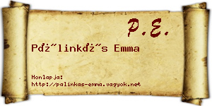Pálinkás Emma névjegykártya